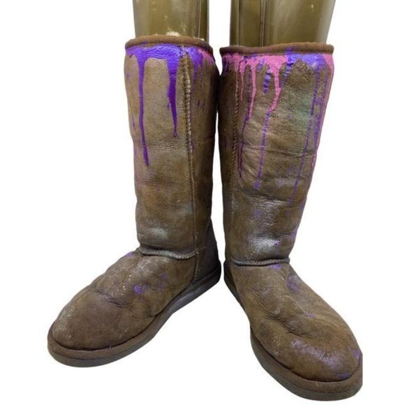 UGG Australia Shoes - Ugg Australia Tan Customized By Me Tall Bootsbooti